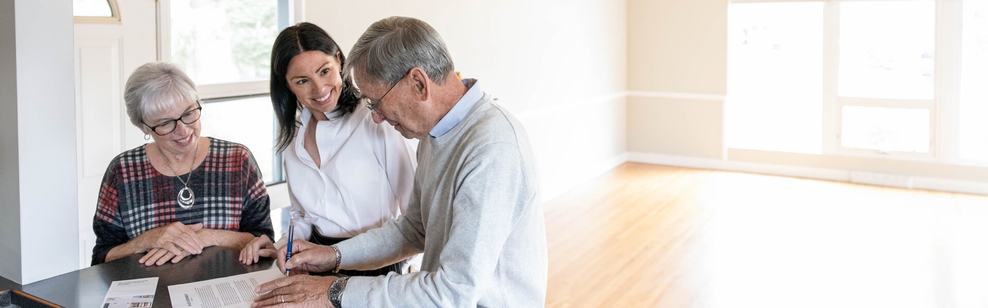 elderly couple purchase house