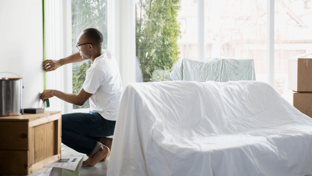 man preparing to paint